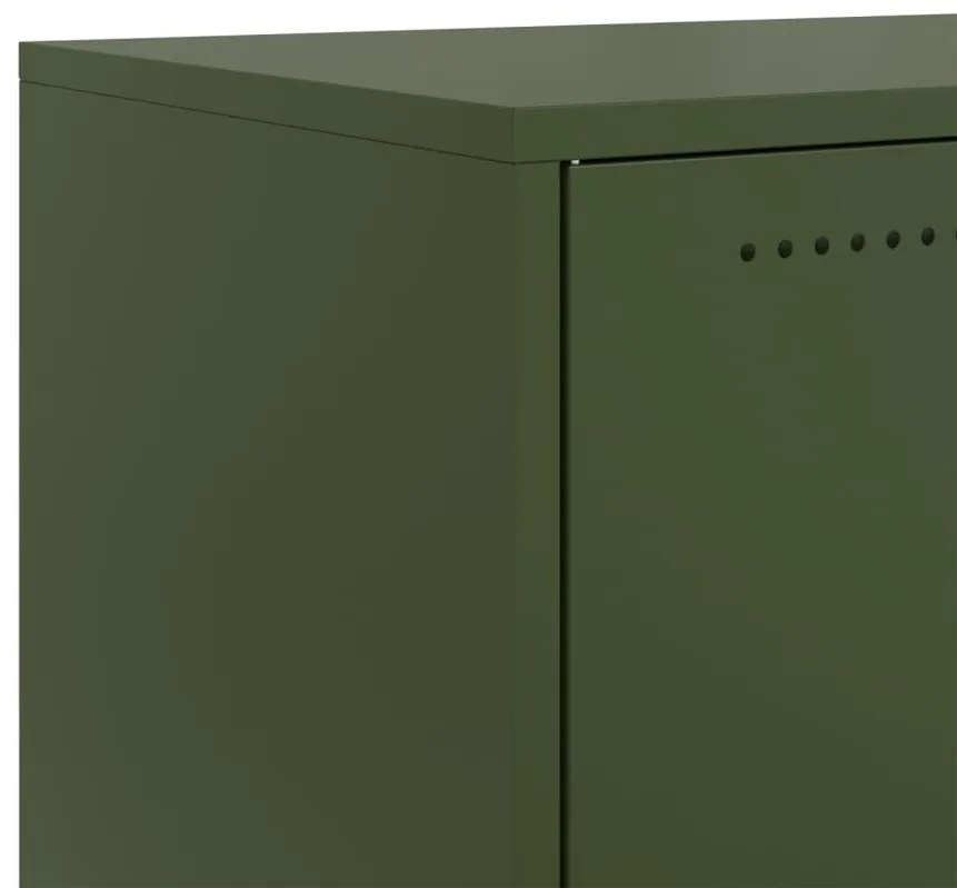 Móvel de TV 68x39x43,5 cm aço verde azeitona