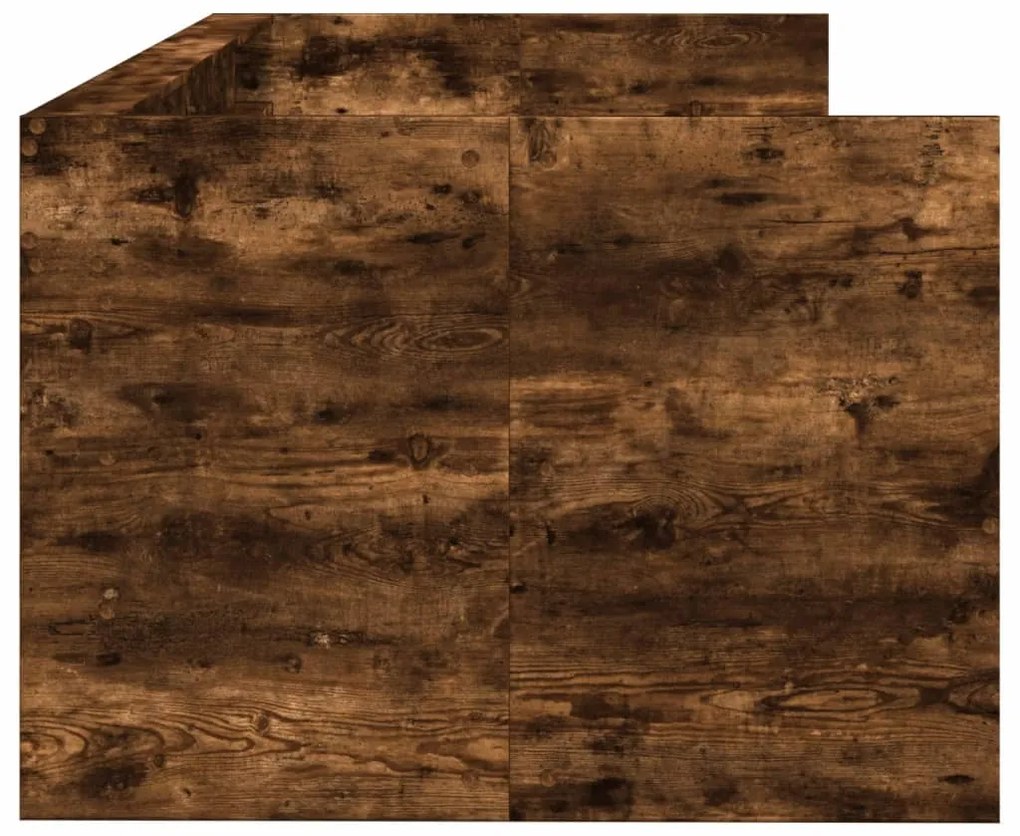Sofá-cama com gavetas sem colchão 75x190 cm carvalho fumado