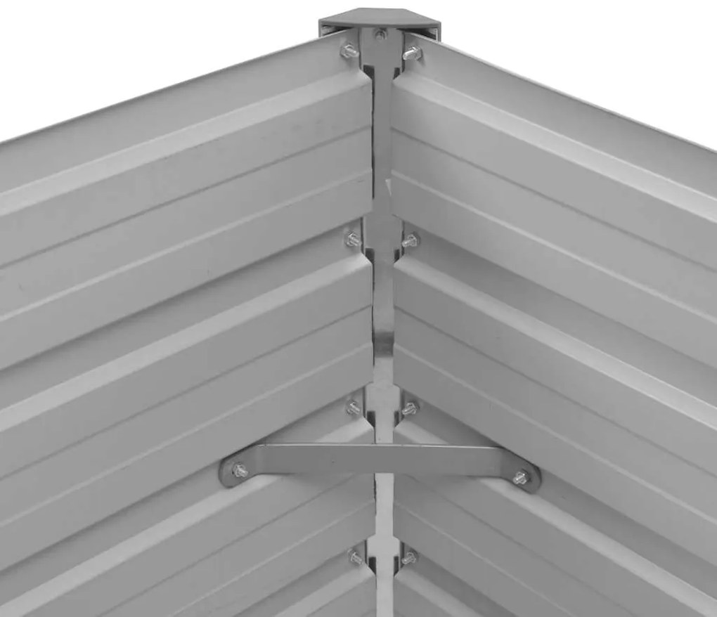 Canteiro elevado de jardim aço galvanizado 100x40x77cm castanho