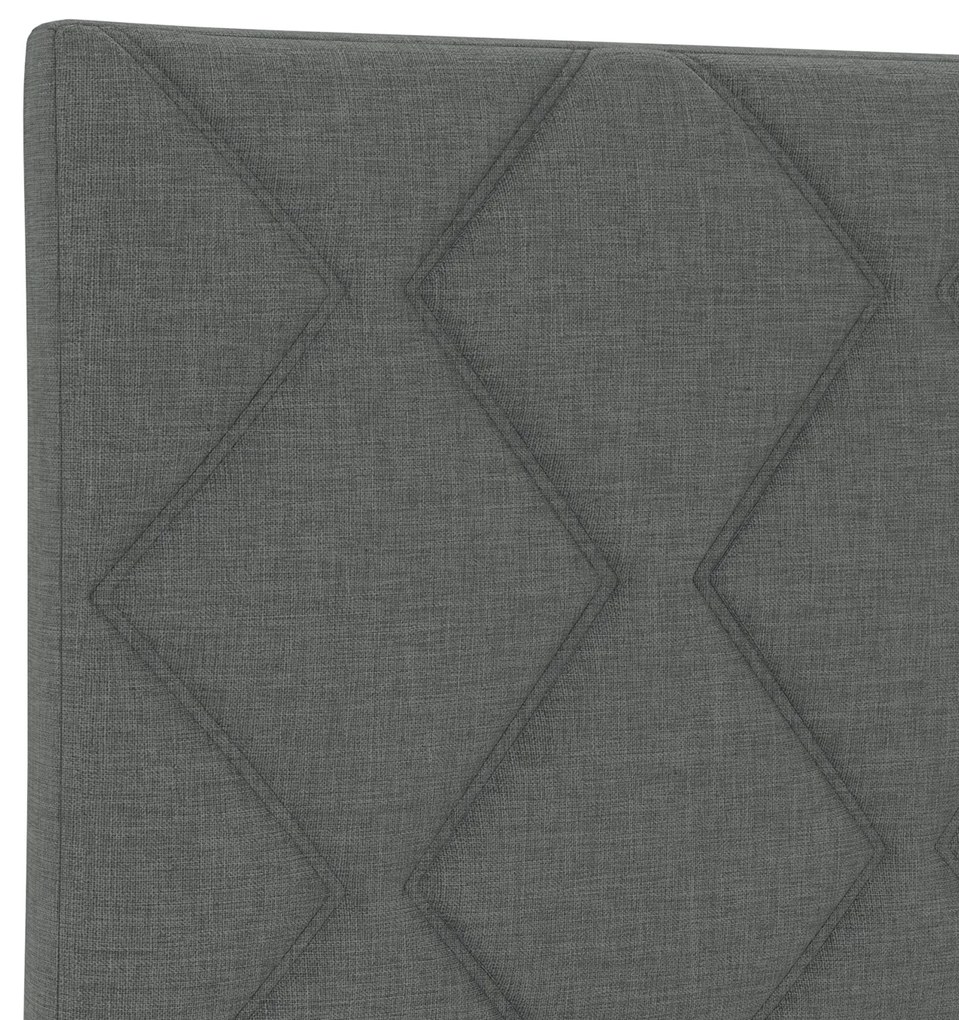 Cabeceira Design de Blocos de Diamante Cinza Escuro 180 cm Tecido