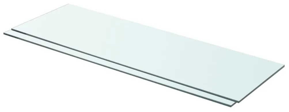 vidaXL Prateleiras 2 pcs 80x25 cm vidro transparente