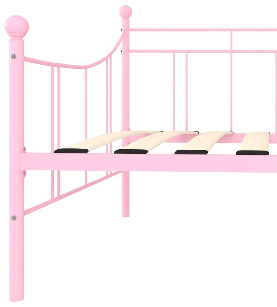 Estrutura sofá-cama 90x200 cm metal rosa