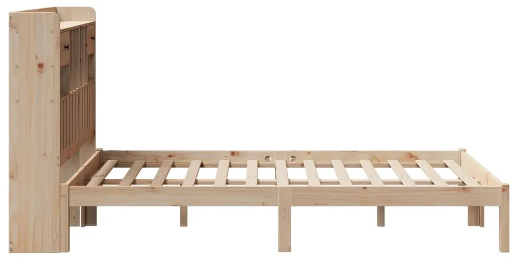 Cama com estante sem colchão 135x190 cm pinho maciço