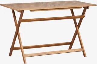 Mesa De Jardim Retangular 120x60 Cm Dobrável Em Madeira De Acácia Delawer Castanho Acácia - Sklum