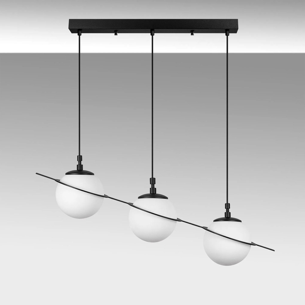 Candeeiro de Teto Hug – Preto – 76 x 167 x 17 cm