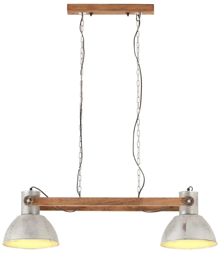 Candeeiro suspenso industrial 25 W 109 cm E27 prateado