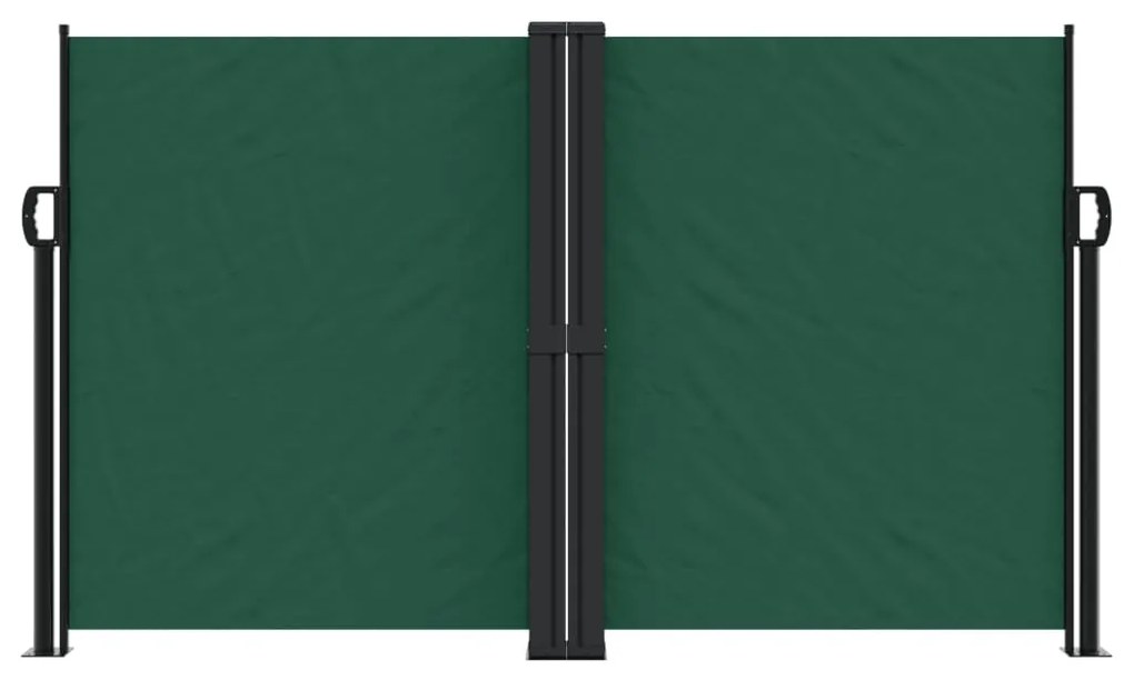 Toldo lateral retrátil 140x1000 cm verde-escuro
