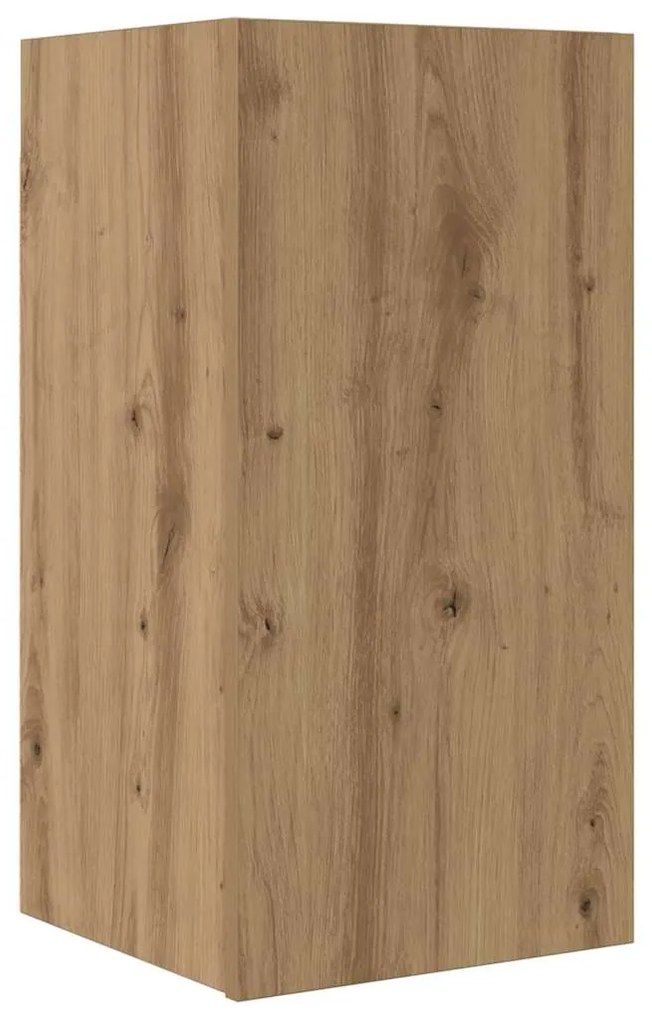 Conjunto de móvel de TV com prateleira 4 pcs carvalho artisiano