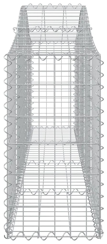 Cesto gabião arqueado 200x30x60/80 cm ferro galvanizado