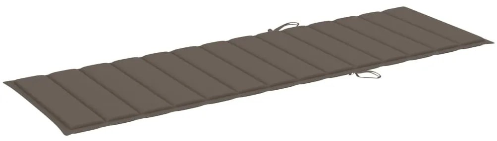 Espreguiçadeira de jardim com mesa e almofadão pinho impregnado