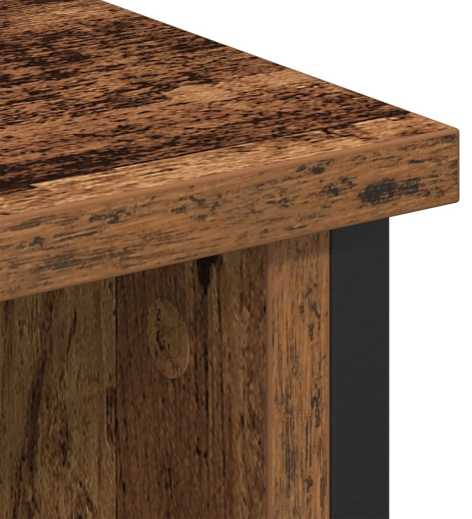 Gabinete de TV vidaXL Madeira Antiga 100x35x45 cm Madeira Engenharia e