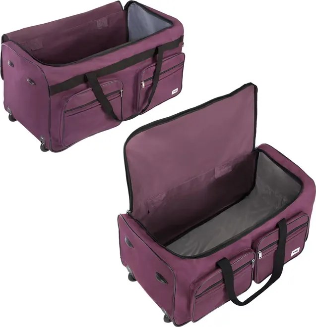 Saco de viagem com rodas 85L 70 x 36 x 34 cm Violeta