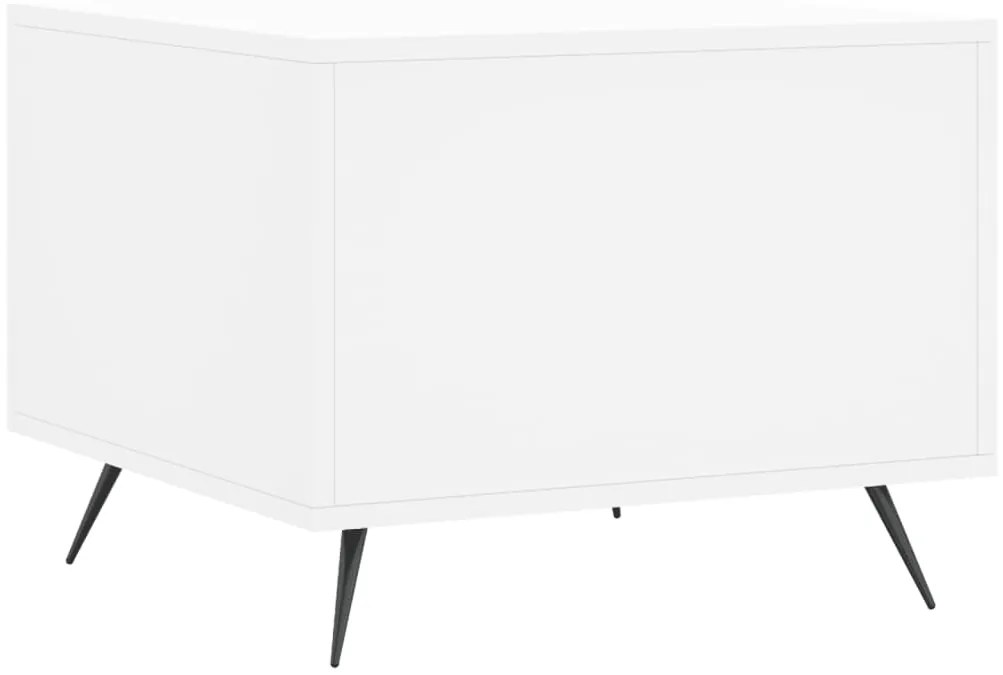 Mesas de centro 2 pcs 50x50x40 cm madeira processada branco