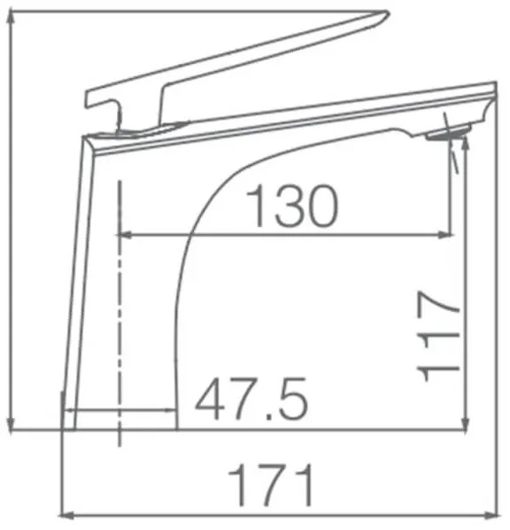 Torneira lavatório cromado Escocia