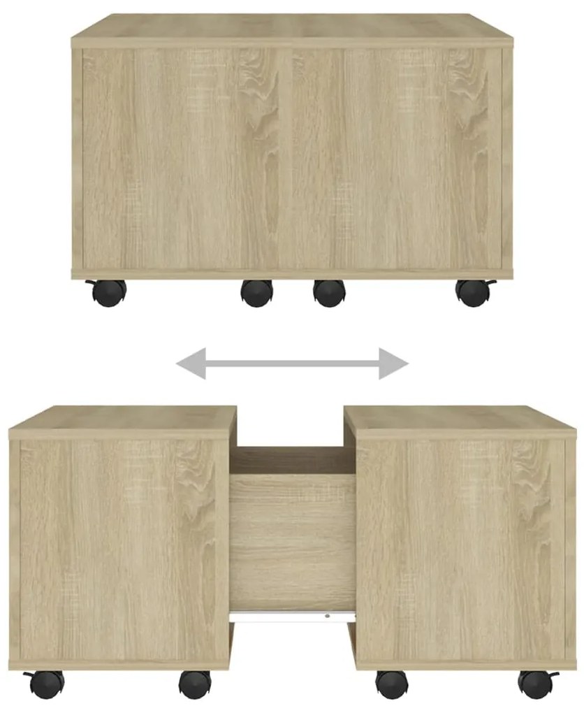 Mesa de centro 60x60x38 cm derivados de madeira carvalho sonoma