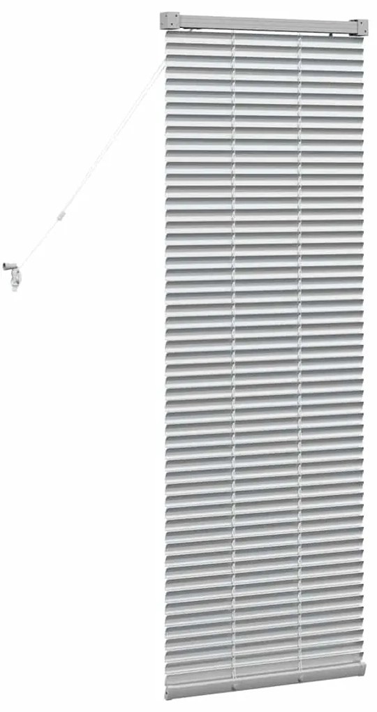 Persiana de Janela com cortinas Outros Manual Prata 80 x 130 cm Alumín