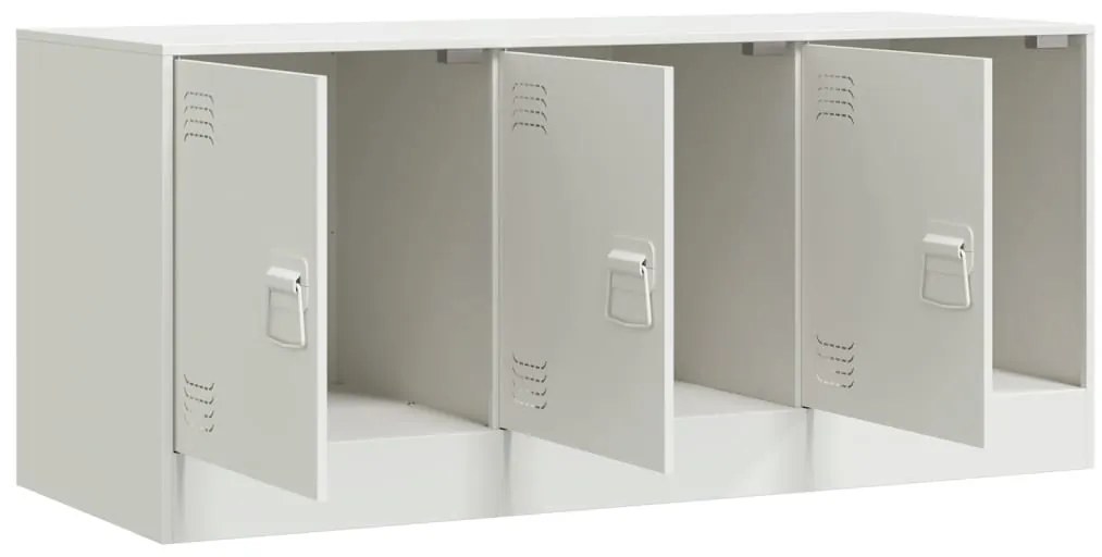Móvel de TV 99x39x44 cm aço branco