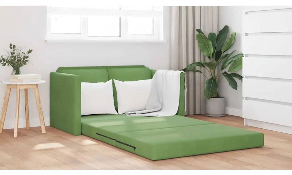 Sofá Loveseat Verde Claro Tecido, Madeira 2 Lugares Sofá Loveseat
