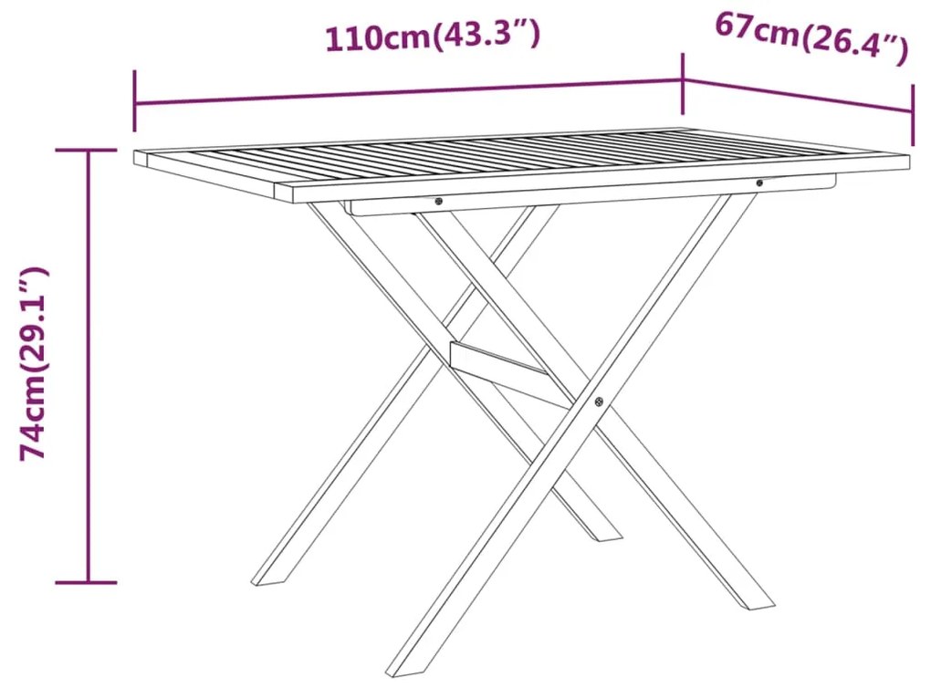 3 pcs conjunto de jantar para jardim com almofadões preto