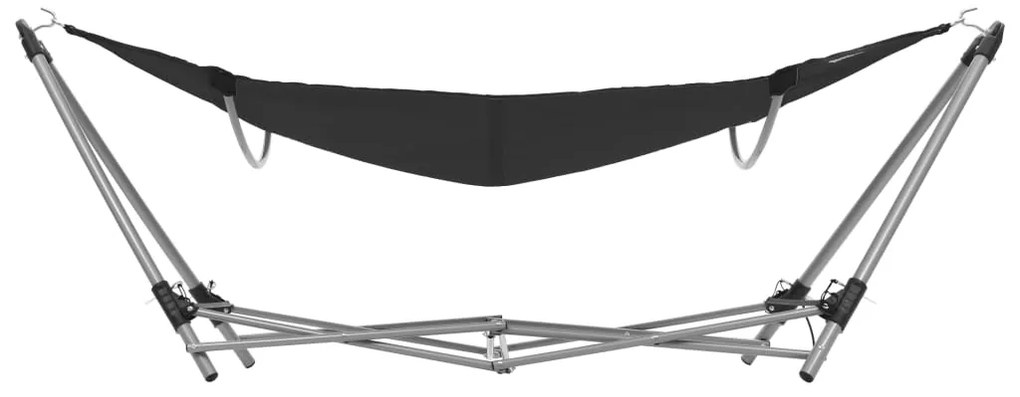 Rede com suporte dobrável preto