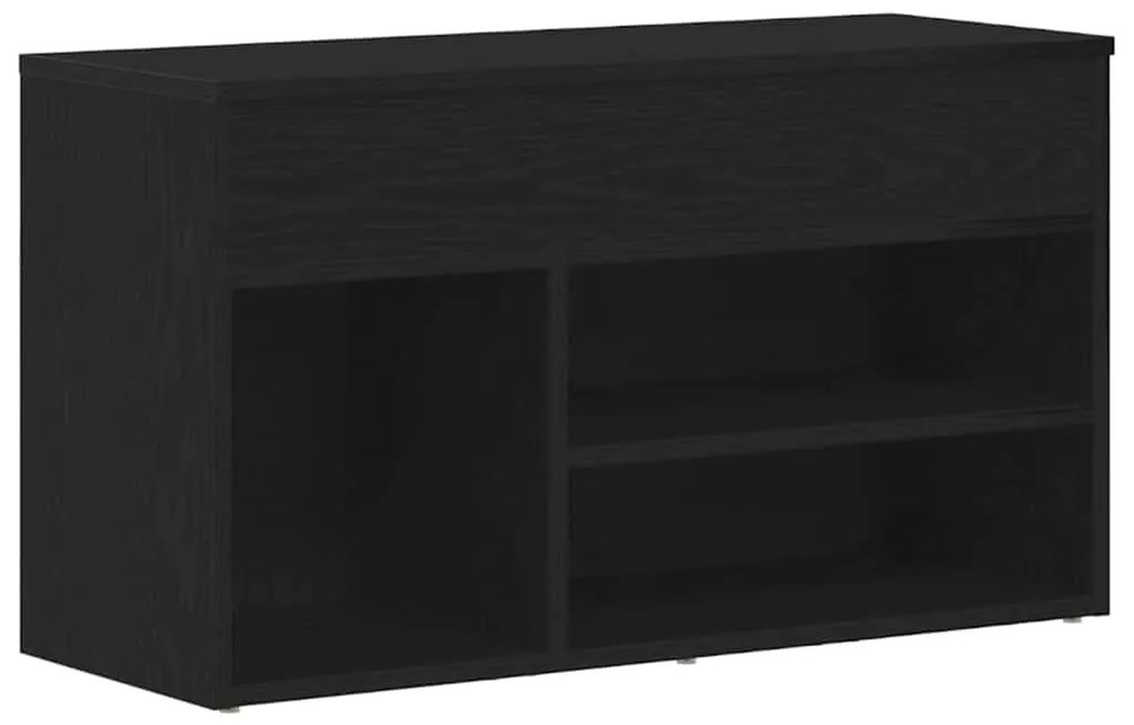 Banco de Hall vidaXL Preto Carvalho 60x30x45 cm em Madeira Reconstituí