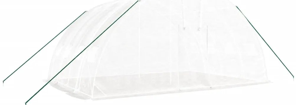 Estufa com estrutura de aço 24 m² 6x4x2,85 m branco