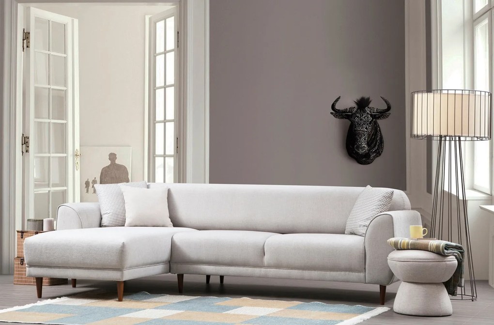 Sofá-Cama de Canto Image Corner – Bege – 287 x 169 cm