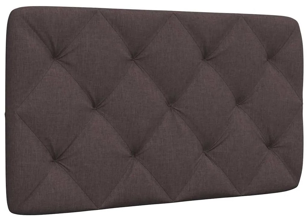 vidaXL Almofadão de cabeceira 90 cm tecido castanho-escuro