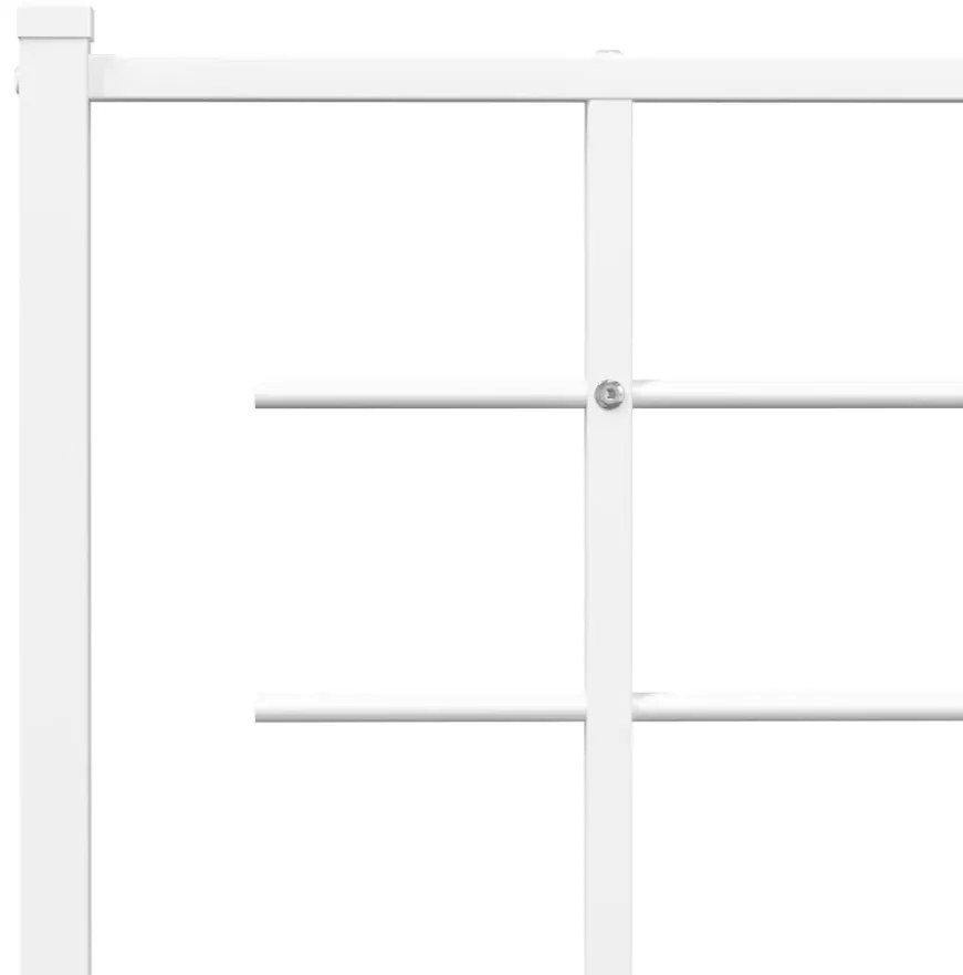 Estrutura de cama com cabeceira 120x200 cm metal branco