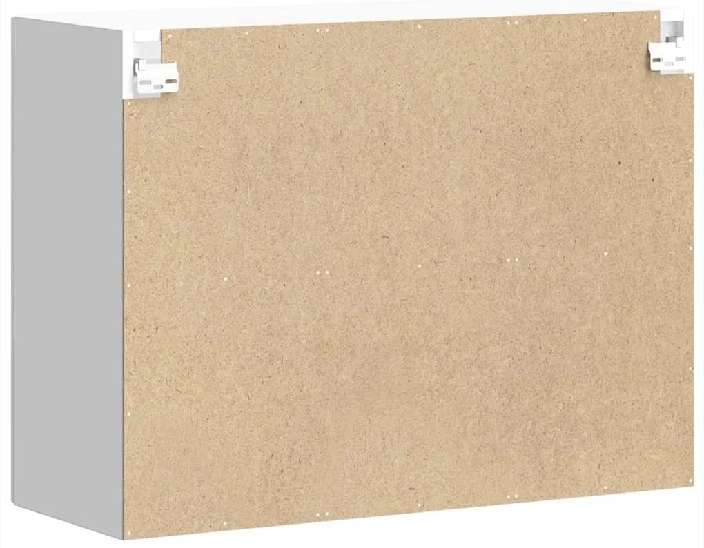 Armário parede de cozinha porta vidro Lucca branco brilhante