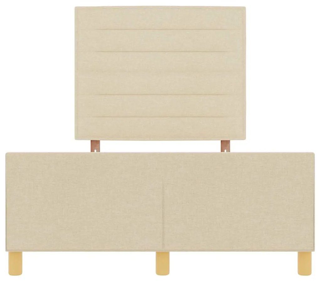 Cama vidaXL Creme 120x200 cm Tecido