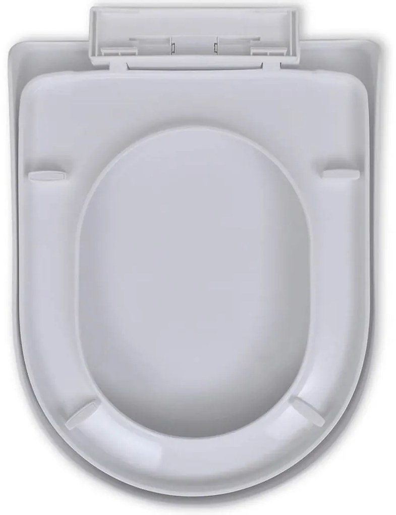 Tampo de sanita com fecho suave quadrada branco