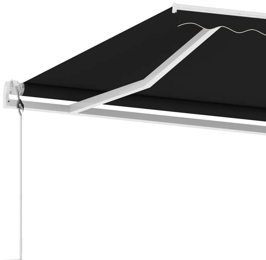 Toldo automático com LED e sensor de vento 400x300 cm antracite