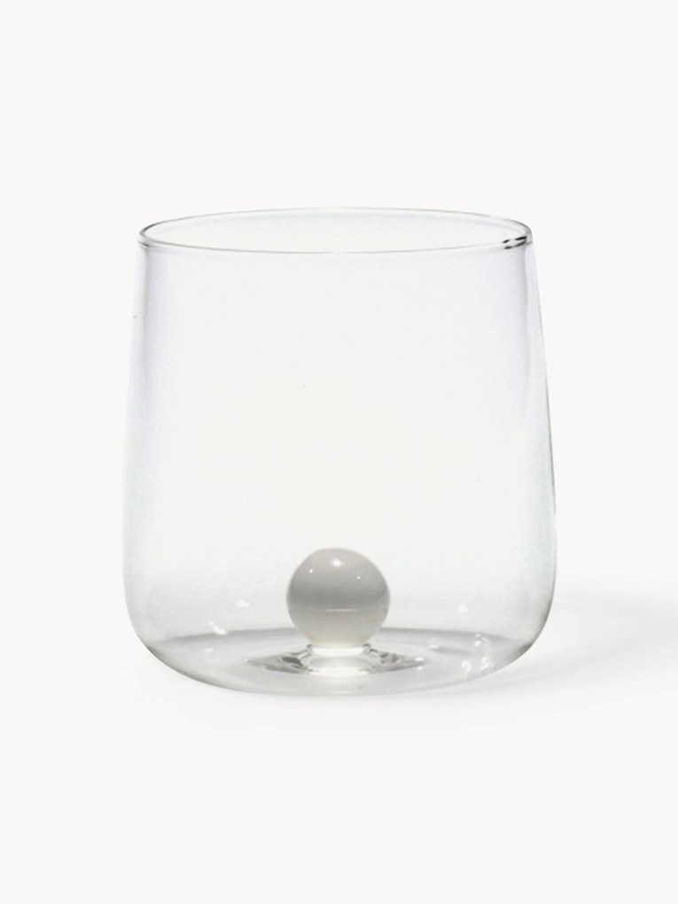 Copos em vidro de borosilicato artesanal Bilia, 6 uni.