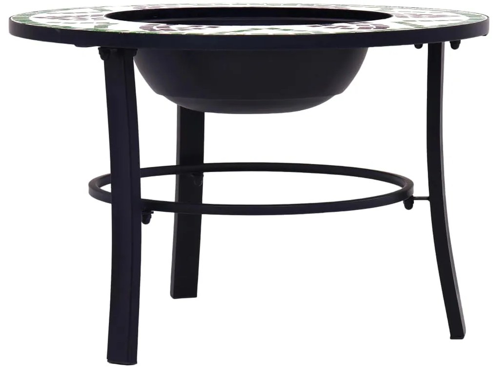 Braseira em mosaico 68 cm cerâmica verde