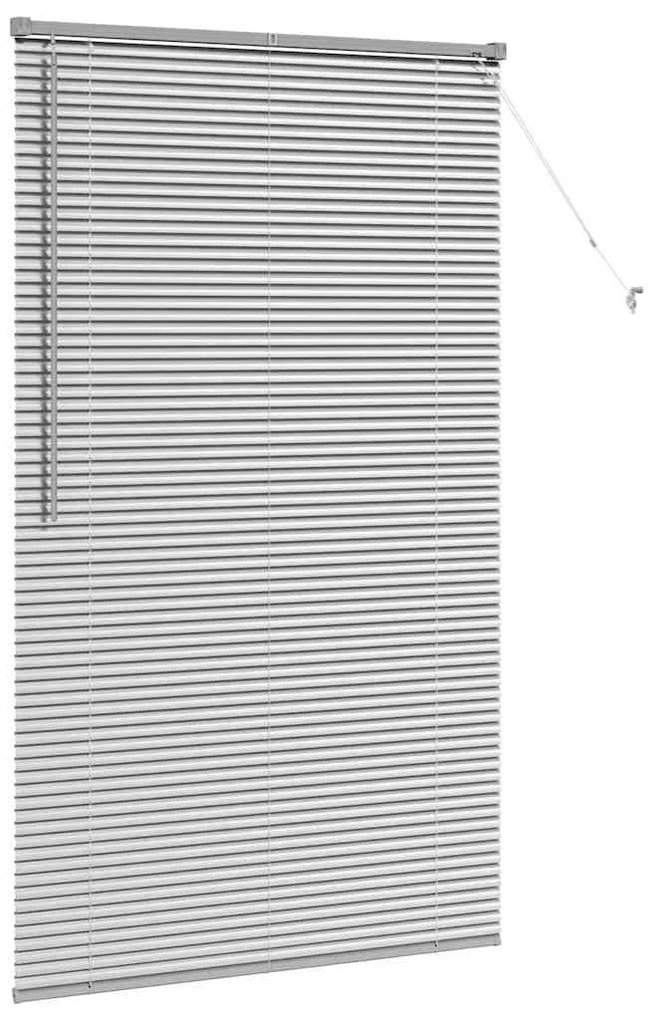 Persiana de Janela com cortinas Outros Manual Prata 100 x 175 cm Alumí