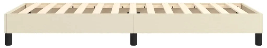Estrutura de cama 80x200 cm couro artificial cor creme