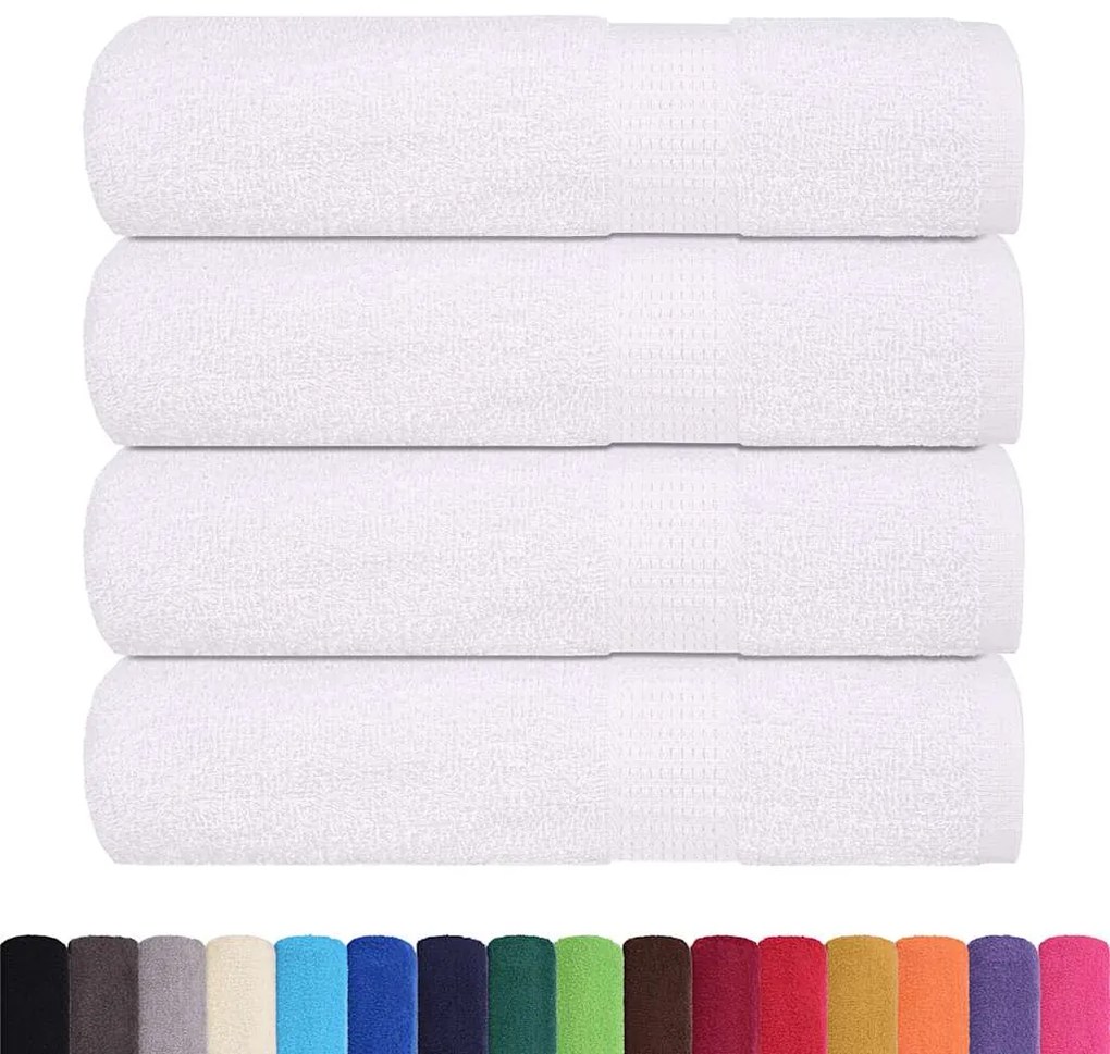 Toalhas de banho 4 pcs 70x140 cm 360 gsm 100% algodão branco