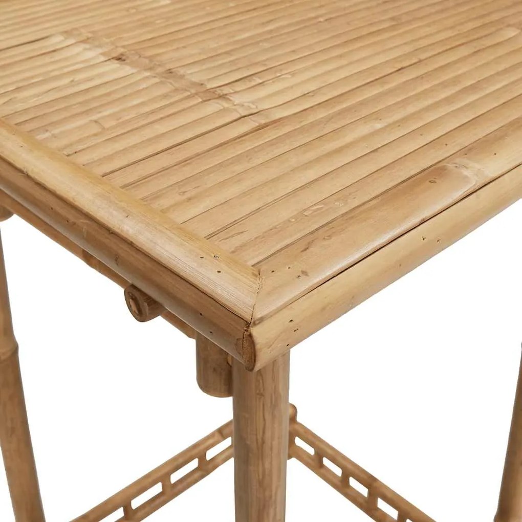Conjunto de bar exterior de 3 peças em bambu dobrável
