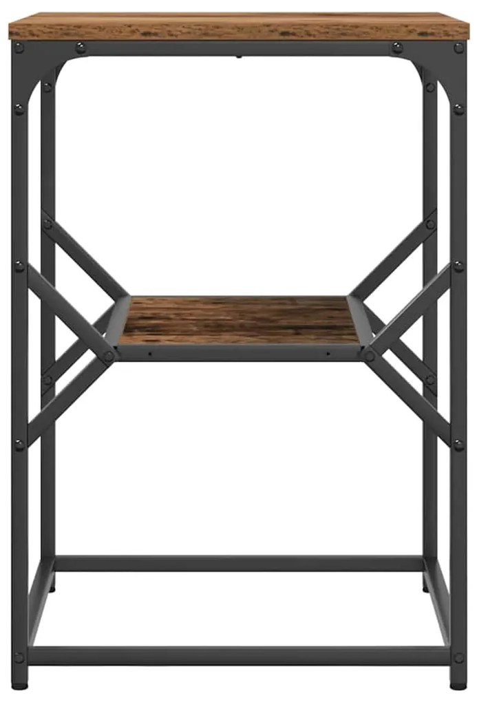 Mesa Lateral vidaXL Madeira Velha 41x40x60 cm Madeira Reforçada
