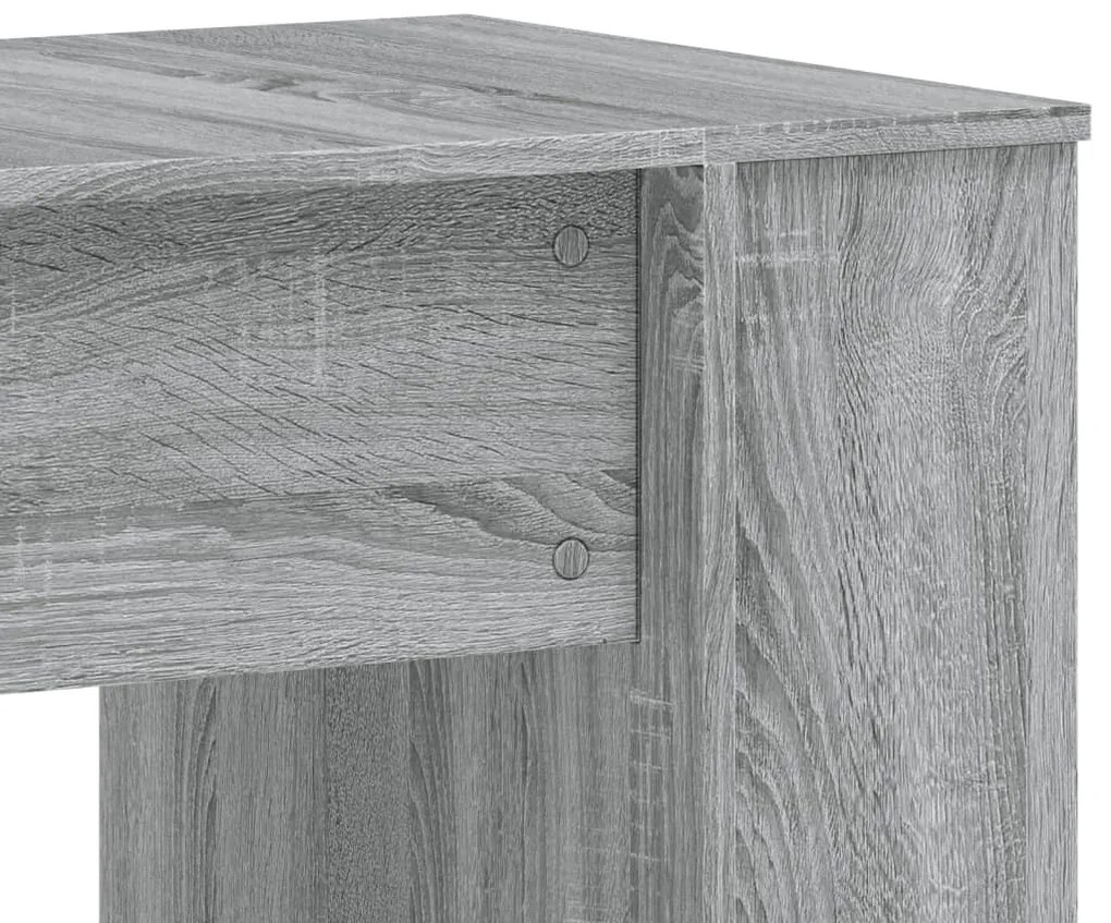 Secretária 140x50x75 cm derivados de madeira cinzento sonoma