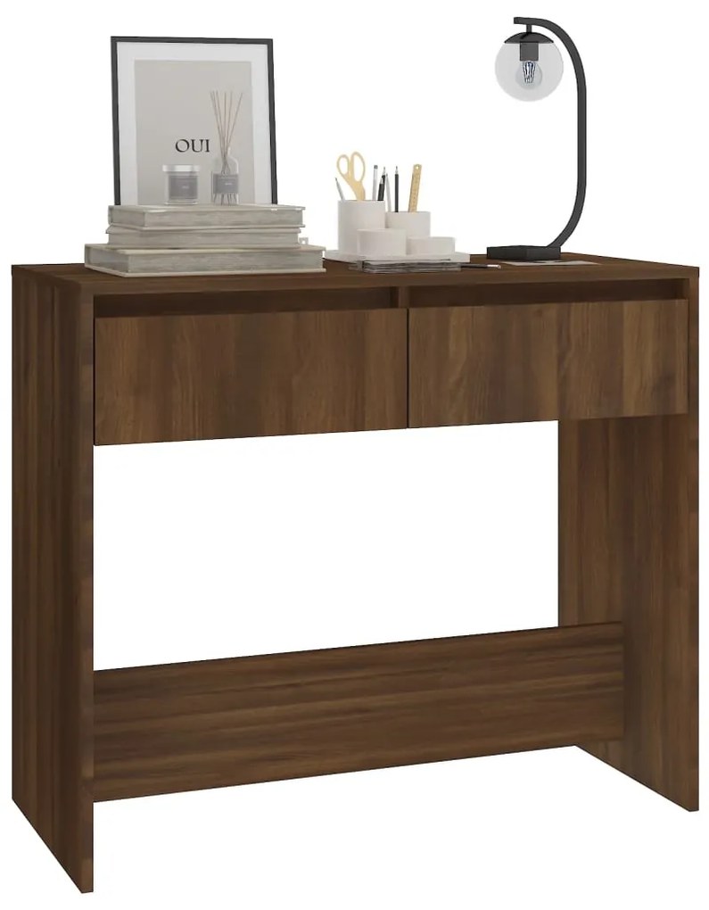Mesa consola derivados de madeira carvalho castanho