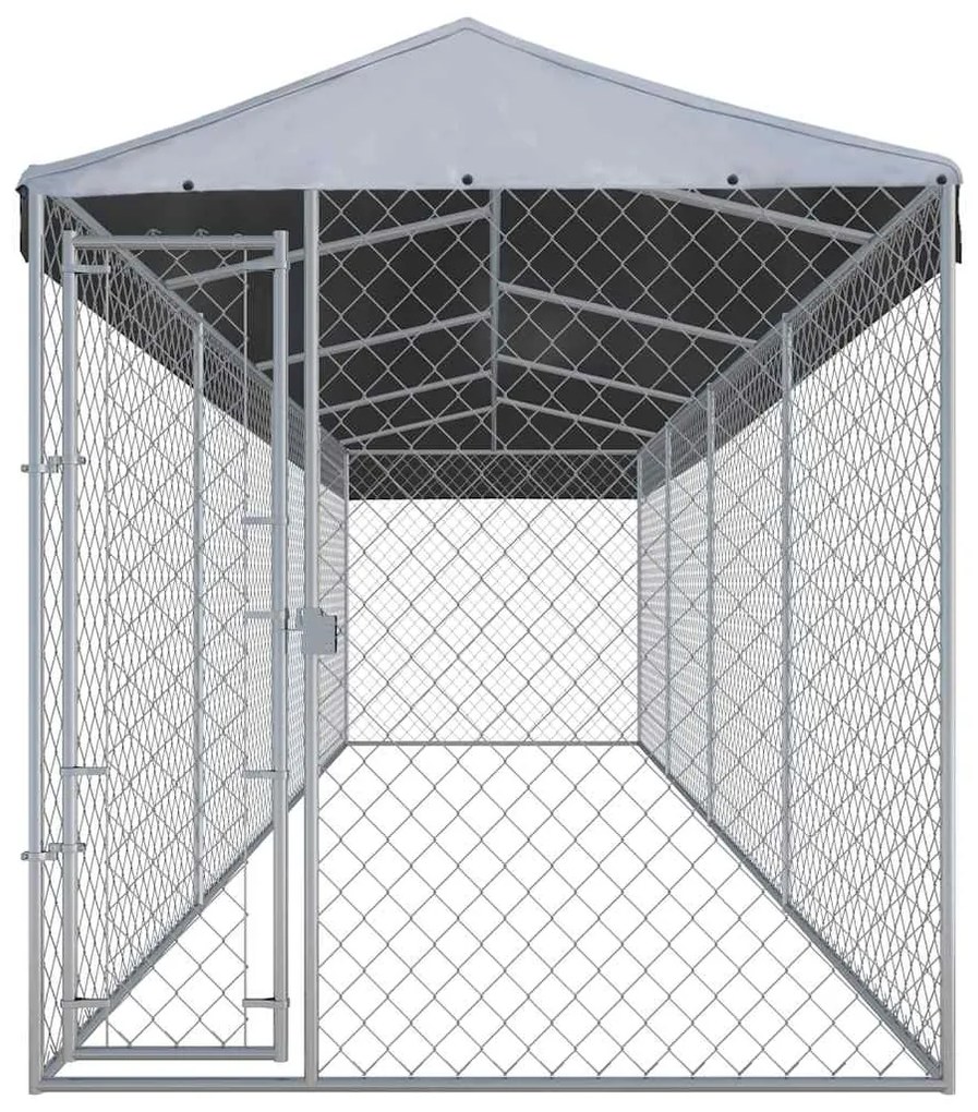 Canil de exterior com telhado 760x190x225 cm