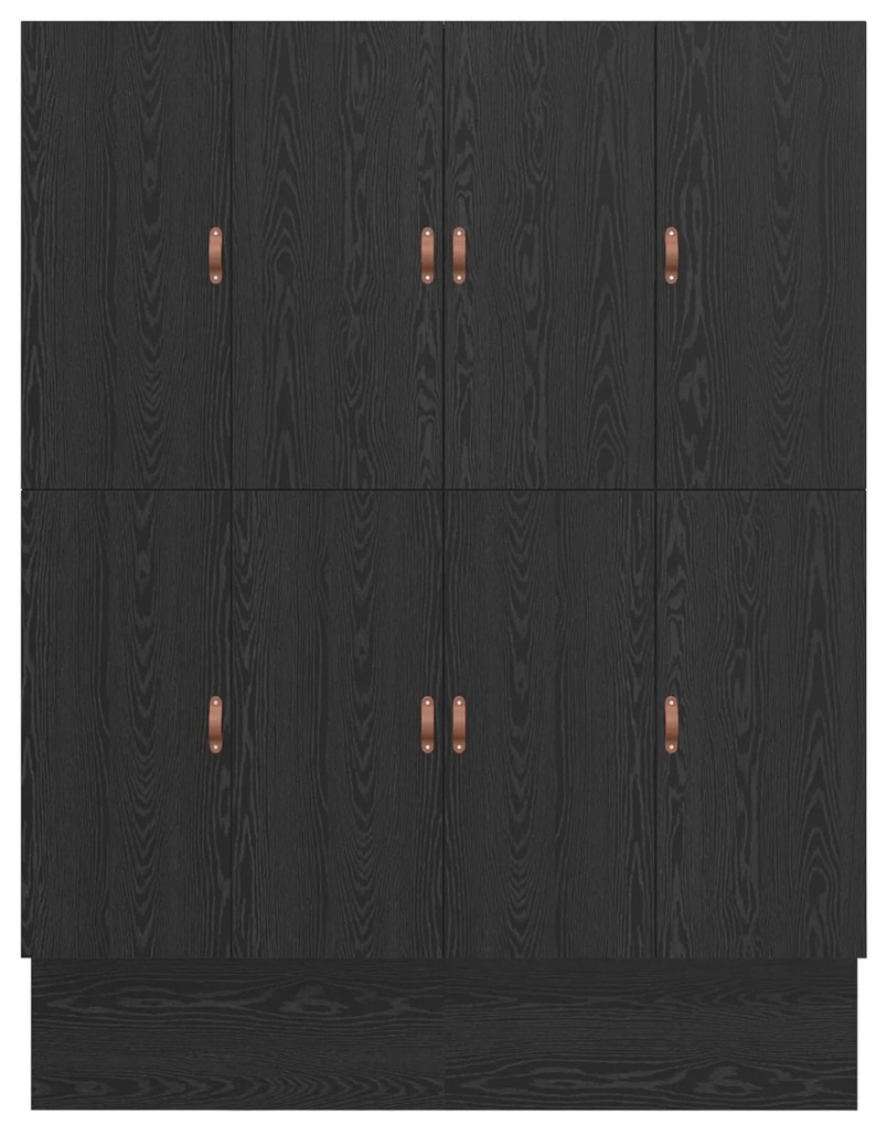Estrutura de Cama Armazenamento Carvalho Preto 180x200 cm