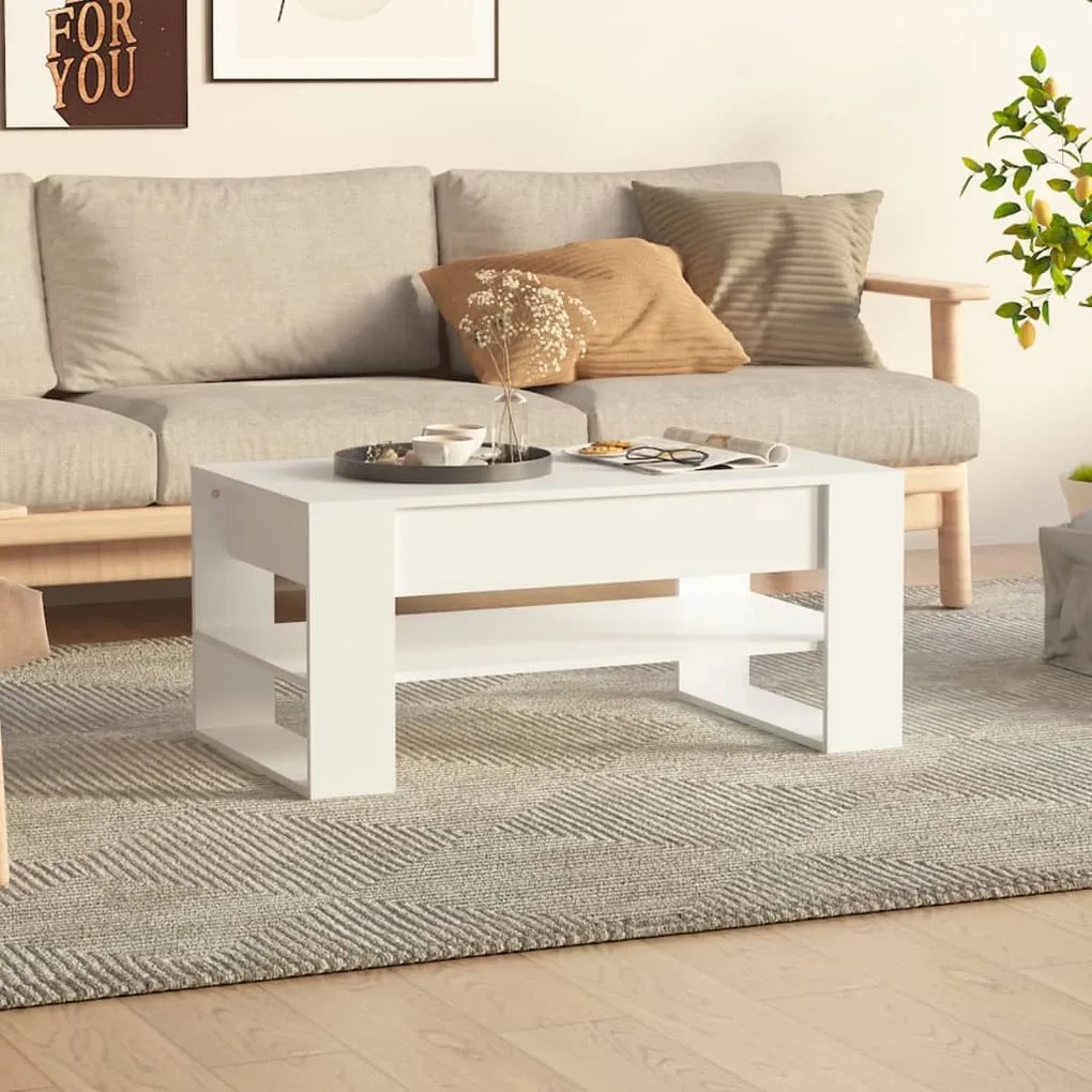 810899 vidaXL Mesa de centro 102x55x45 cm madeira processada branco