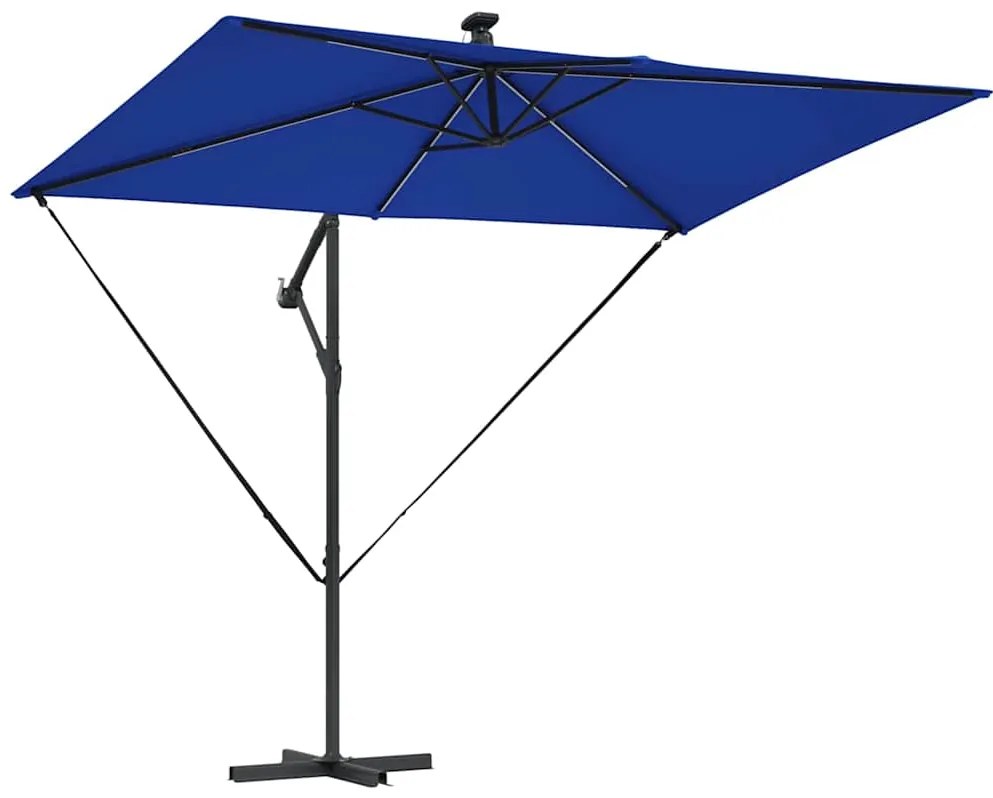 Guarda-sol de Bananeira Cantilever Azul 294 x 200 x 254 cm