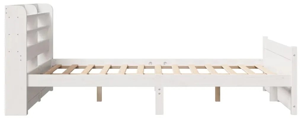 Estrutura de cama c/ cabeceira sem colchão 140x190 cm branco