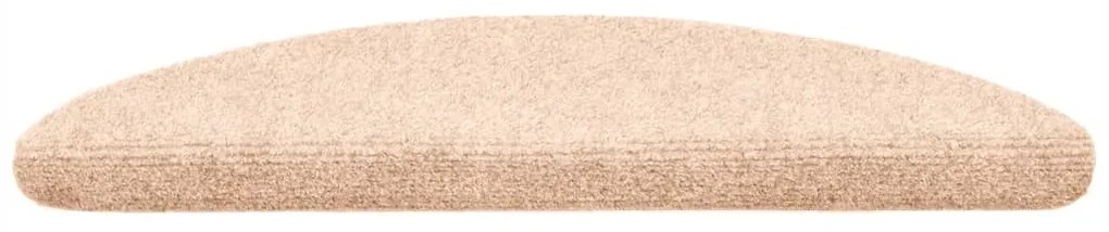 Tapetes de escada adesivos 30 pcs 56x17x3 cm creme