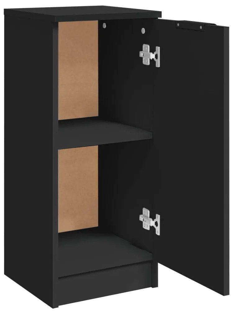 Aparadores 2 pcs 30x30x70 cm derivados de madeira preto