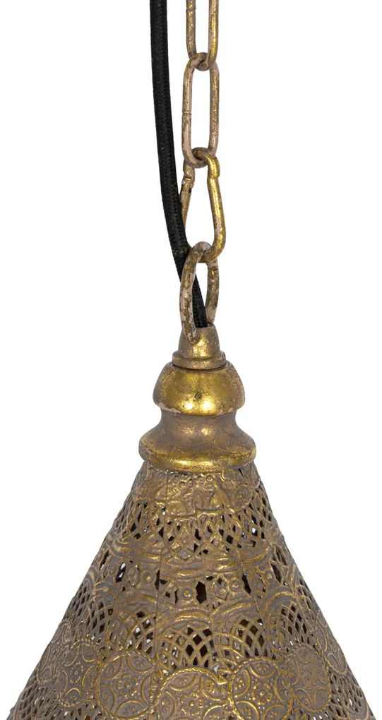 Candeeiro de suspensão oriental dourado 26 cm - Mowgli
